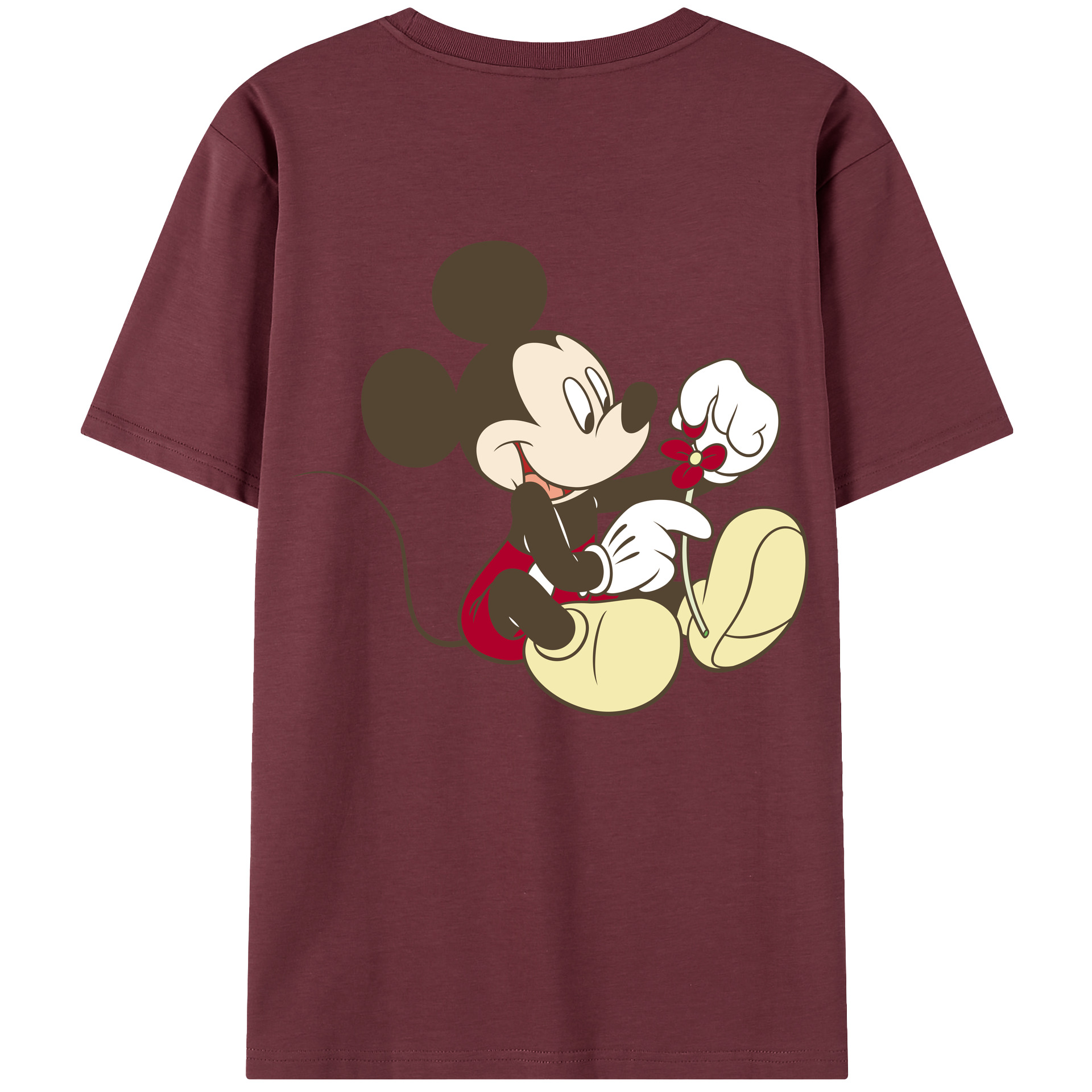 （画像用） ミッキーマウス Mickey Mouse 綿100％半袖Tシャツ（背面プリント）